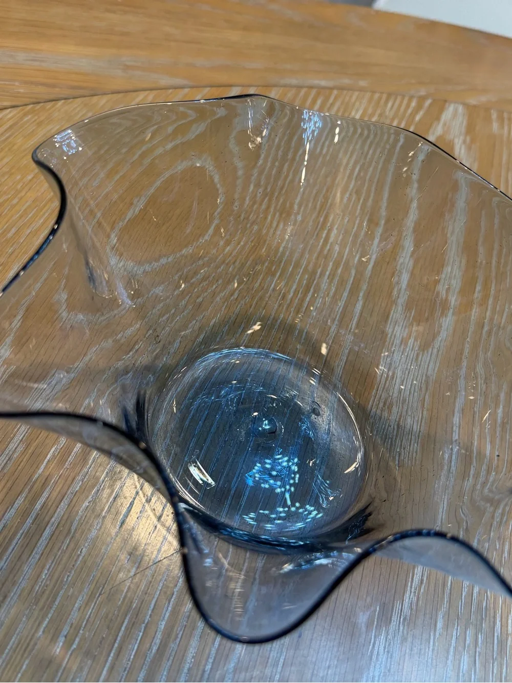 Handblown blue Glass Decorative Bowl Small  Decorative Bowl